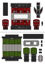 ocuklar iin hazr model Tren maketi ablonu, paper craft model
